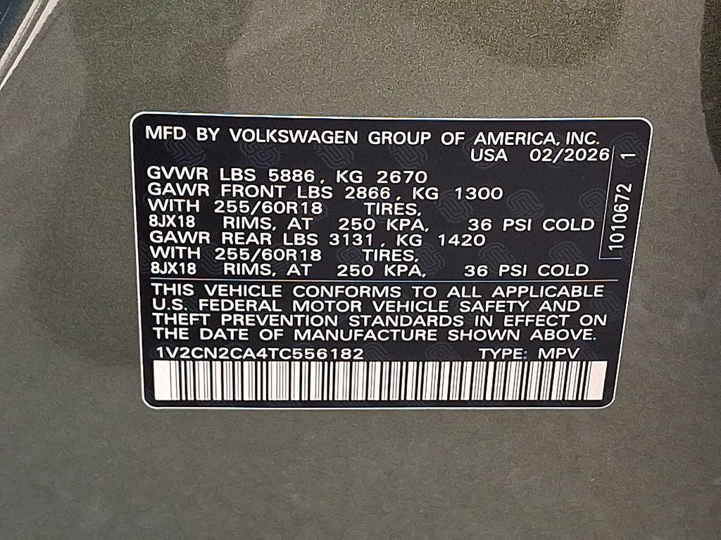 2026 Volkswagen Atlas 2.0T Peak Edition