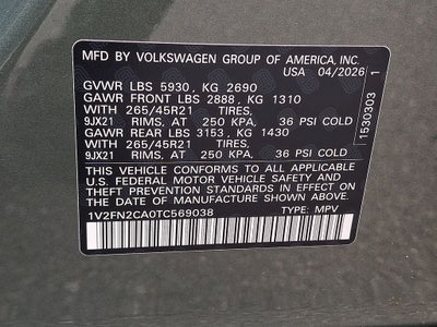 2026 Volkswagen Atlas 2.0T SEL Premium R-Line