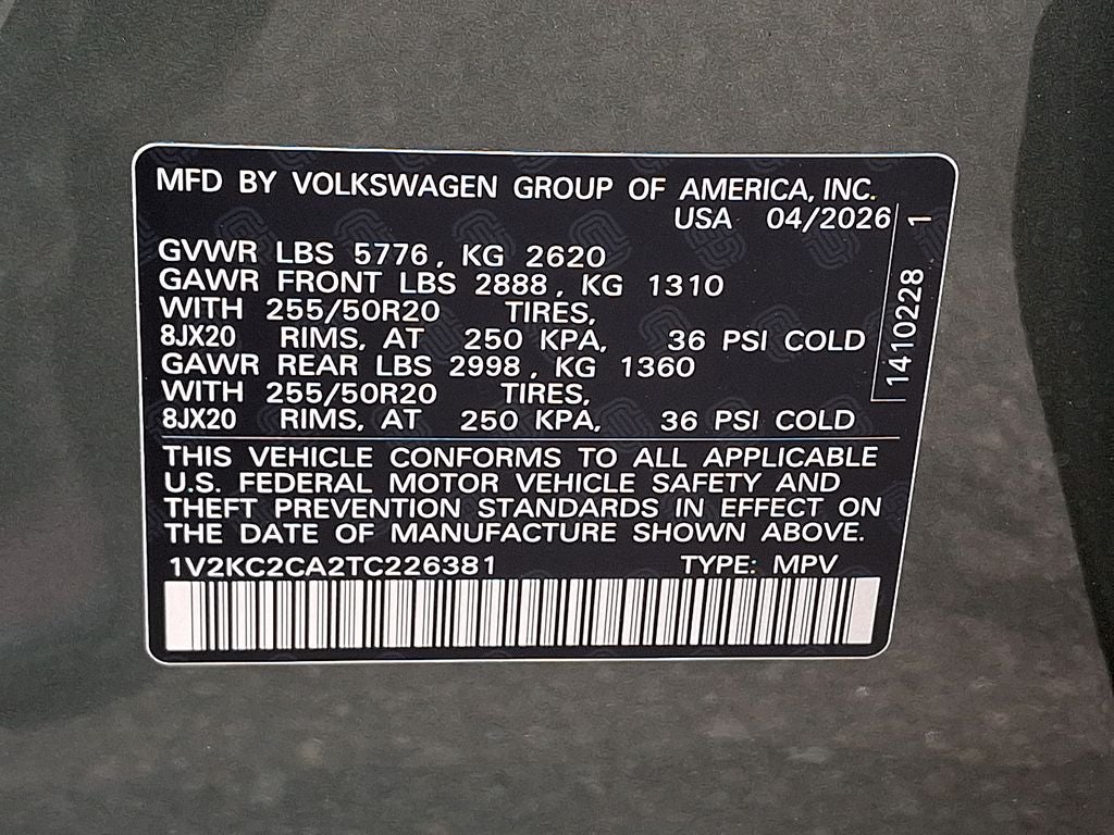 2026 Volkswagen Atlas Cross Sport 2.0T SE w/Technology