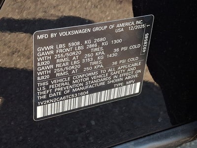 2026 Volkswagen Atlas 2.0T SE w/Technology