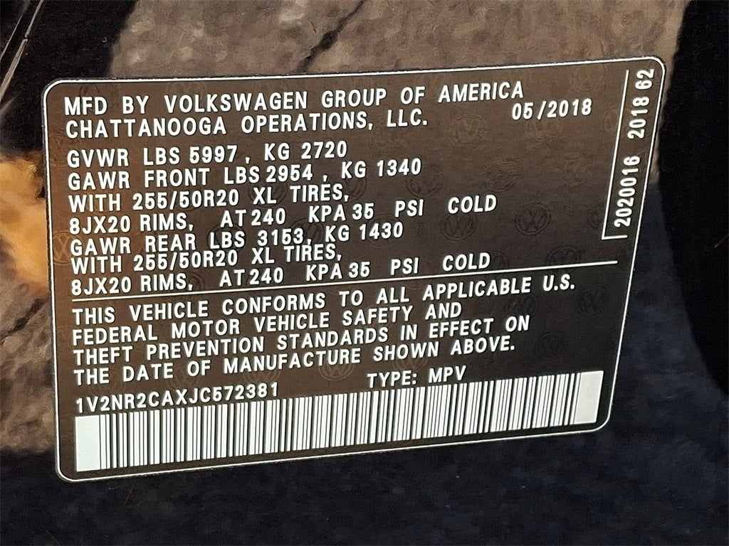 2018 Volkswagen Atlas SEL Premium 4Motion