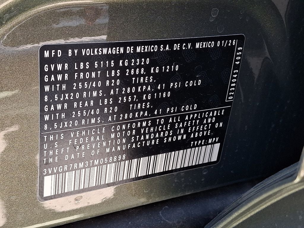 2026 Volkswagen Tiguan 2.0T SE R-Line Black