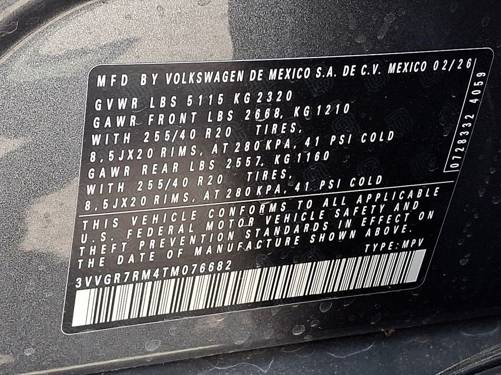 2026 Volkswagen Tiguan 2.0T SE R-Line Black