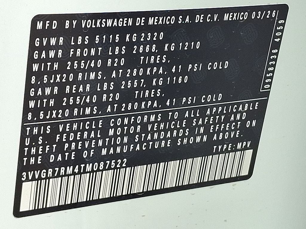 2026 Volkswagen Tiguan 2.0T SE R-Line Black