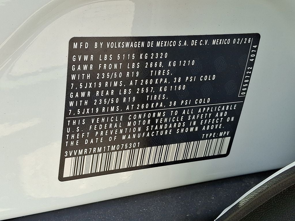 2026 Volkswagen Tiguan 2.0T SE