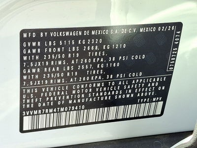 2026 Volkswagen Tiguan 2.0T SE