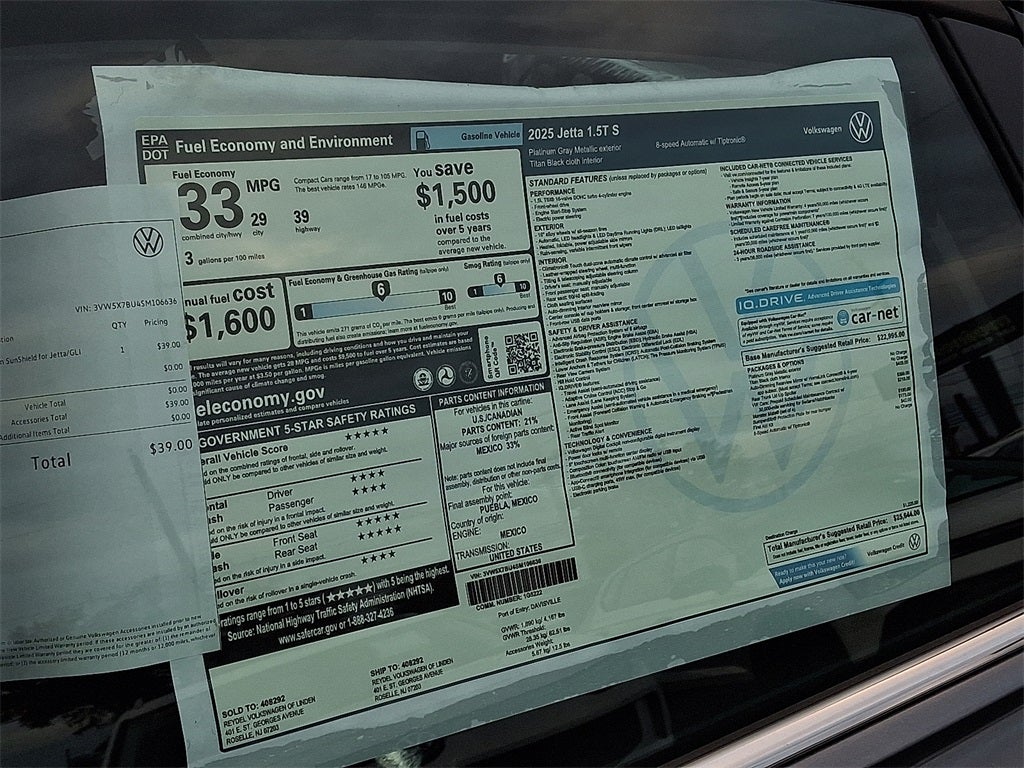 2025 Volkswagen Jetta 1.5T S