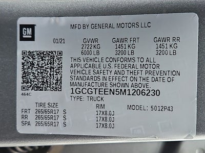 2021 Chevrolet Colorado ZR2