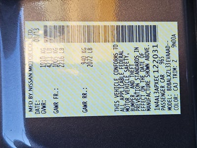 2014 Nissan Altima 2.5 SL