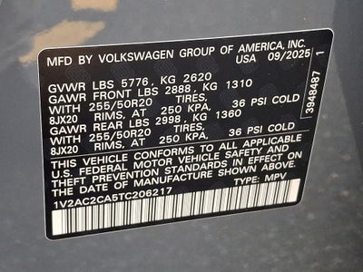 2026 Volkswagen Atlas Cross Sport 2.0T SEL R-Line Black