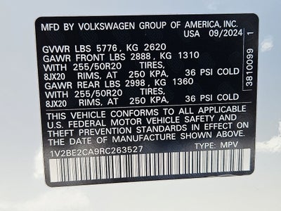 2024 Volkswagen Atlas Cross Sport 2.0T SEL