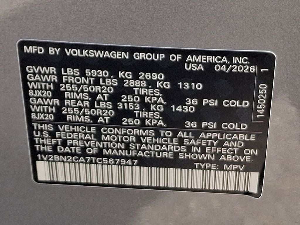 2026 Volkswagen Atlas 2.0T SEL