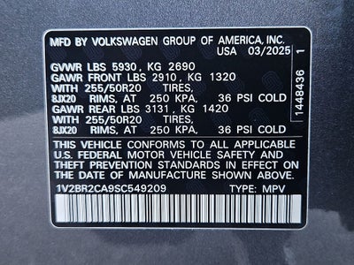 2025 Volkswagen Atlas 2.0T SEL