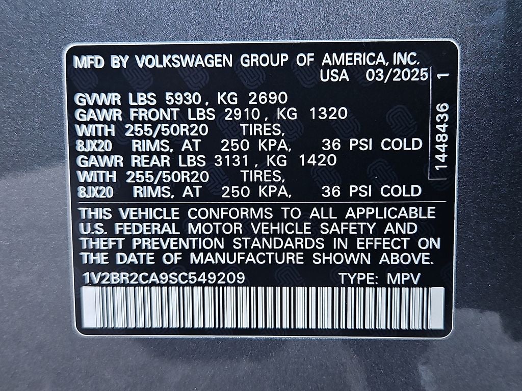 2025 Volkswagen Atlas 2.0T SEL