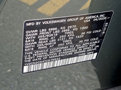 2026 Volkswagen Atlas 2.0T Peak Edition