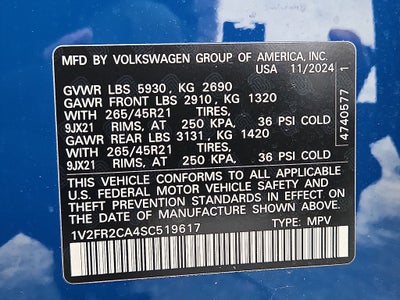 2025 Volkswagen Atlas 2.0T SEL Premium R-Line