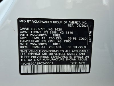 2024 Volkswagen Atlas Cross Sport 2.0T SE w/Technology