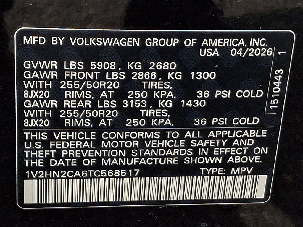 2026 Volkswagen Atlas 2.0T SE w/Technology