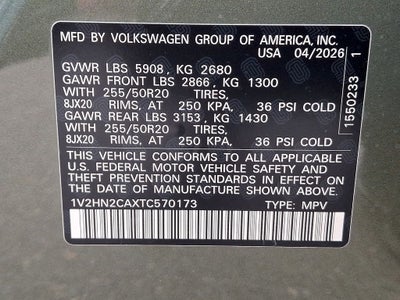 2026 Volkswagen Atlas 2.0T SE w/Technology
