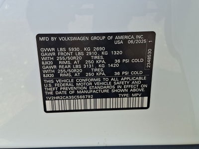 2025 Volkswagen Atlas 2.0T SE w/Technology