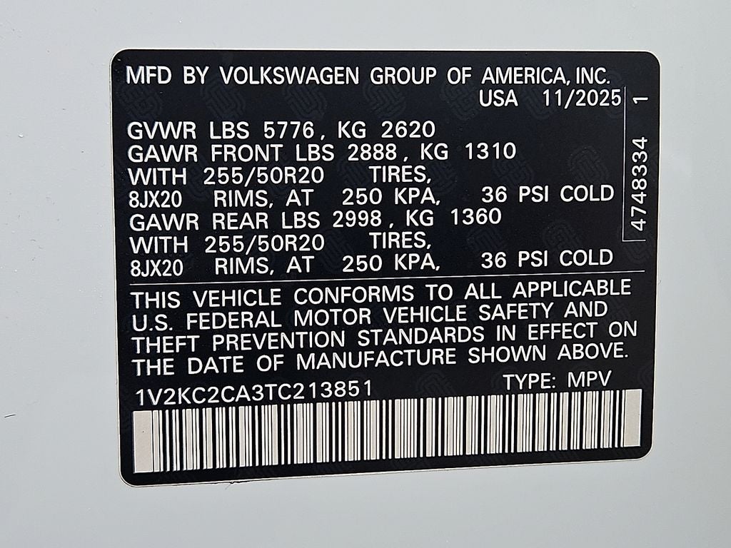 2026 Volkswagen Atlas Cross Sport 2.0T SE w/Technology