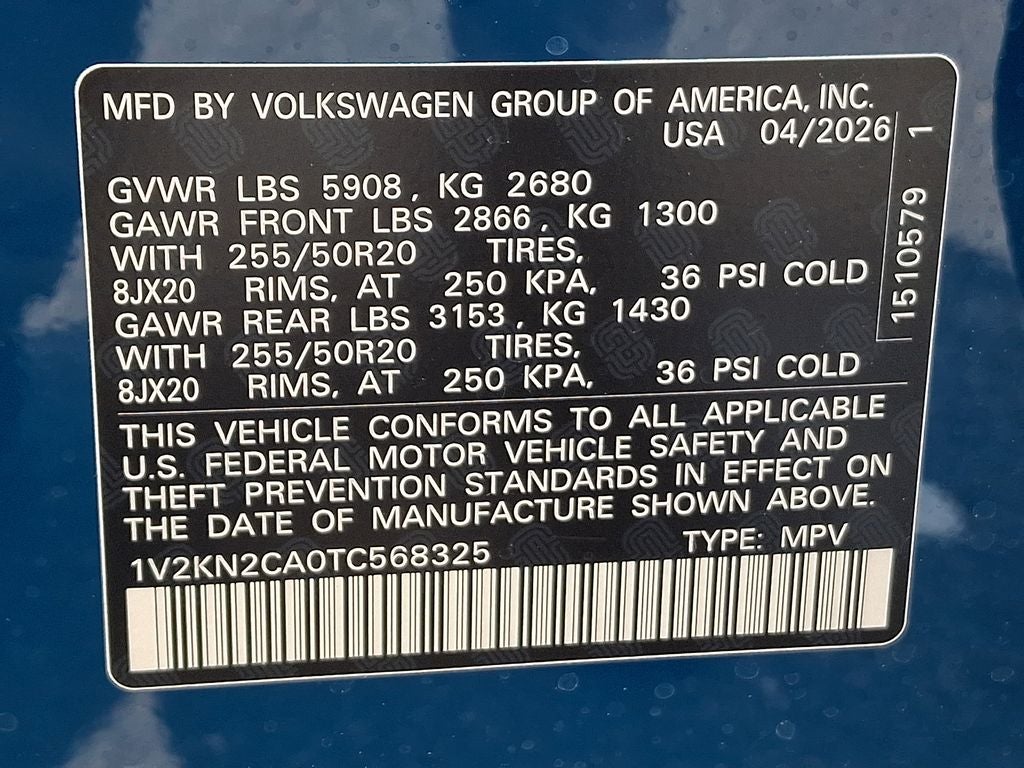 2026 Volkswagen Atlas 2.0T SE w/Technology