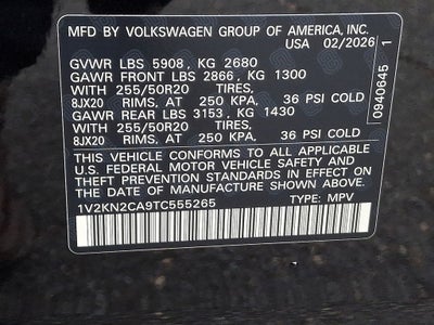 2026 Volkswagen Atlas 2.0T SE w/Technology