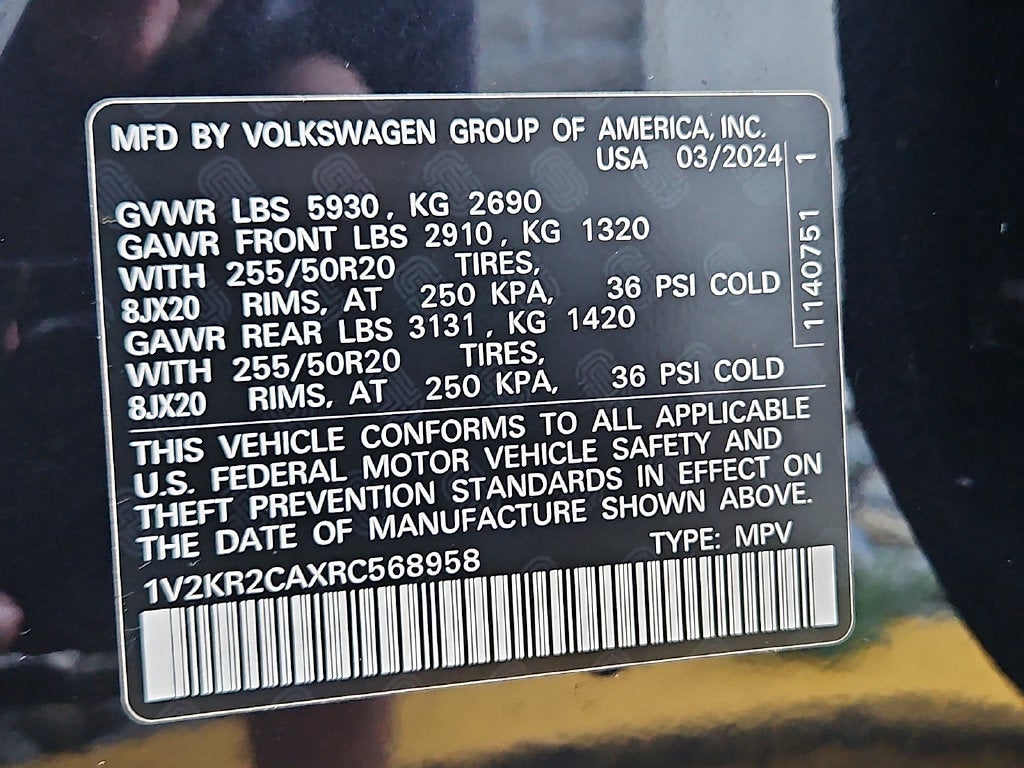 2024 Volkswagen Atlas 2.0T SE w/Technology