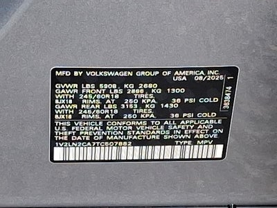 2026 Volkswagen Atlas 2.0T SE