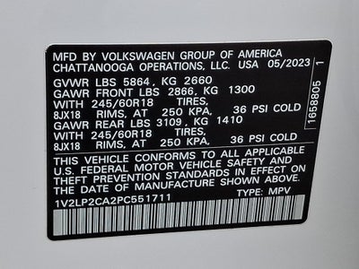 2023 Volkswagen Atlas 2.0T SE