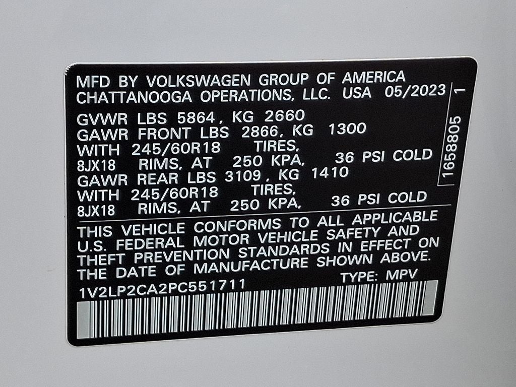 2023 Volkswagen Atlas 2.0T SE