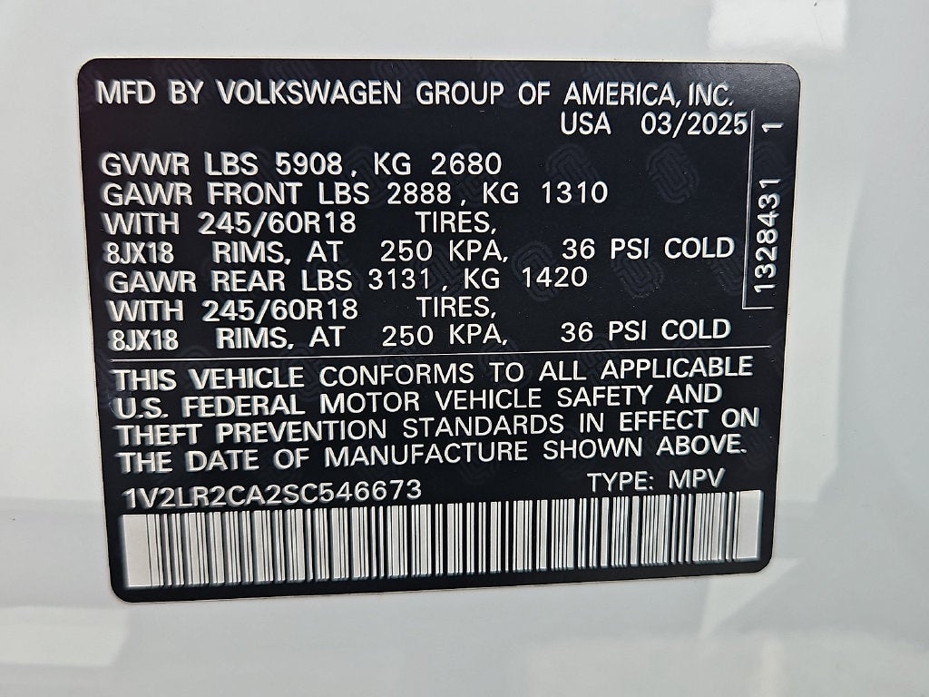 2025 Volkswagen Atlas 2.0T SE