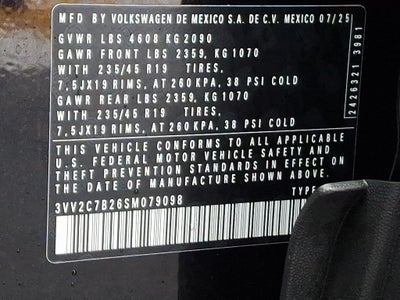 2025 Volkswagen Taos 1.5T SE Black