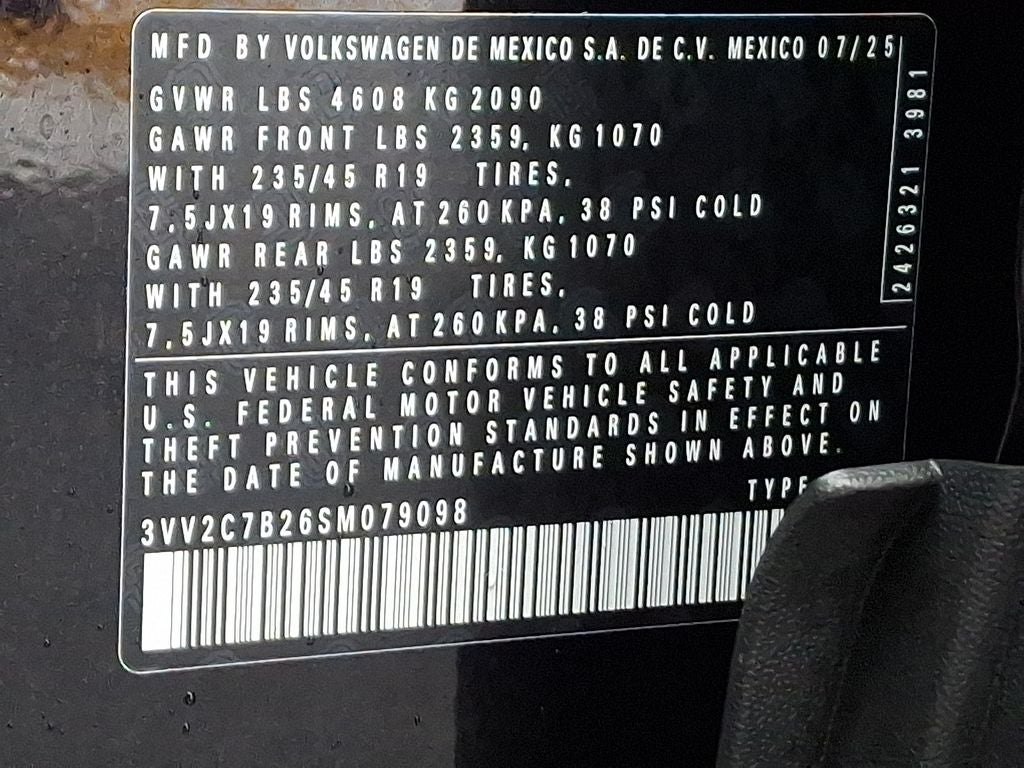 2025 Volkswagen Taos 1.5T SE Black