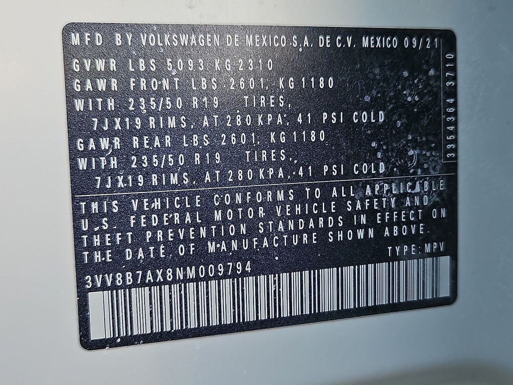 2022 Volkswagen Tiguan 2.0T SE R-Line Black