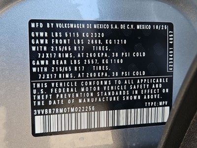 2026 Volkswagen Tiguan 2.0T S