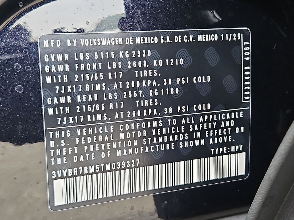 2026 Volkswagen Tiguan 2.0T S