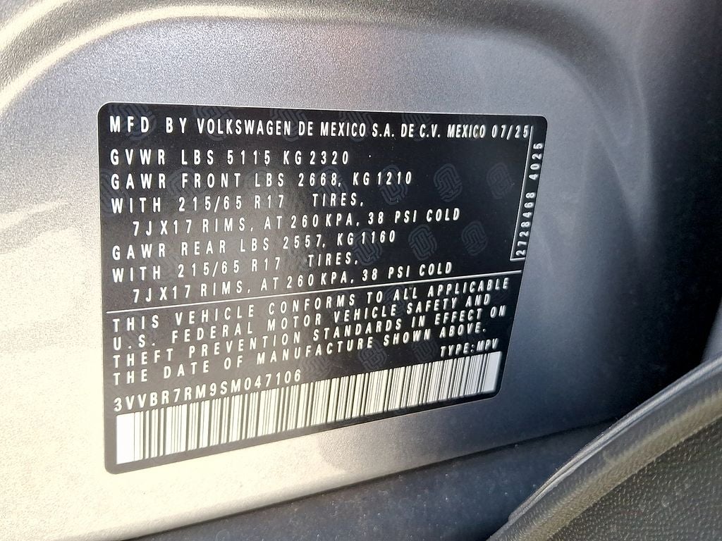 2025 Volkswagen Tiguan 2.0T S