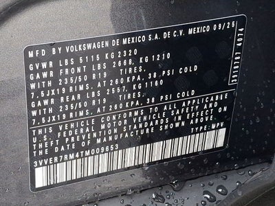 2026 Volkswagen Tiguan 2.0T SE