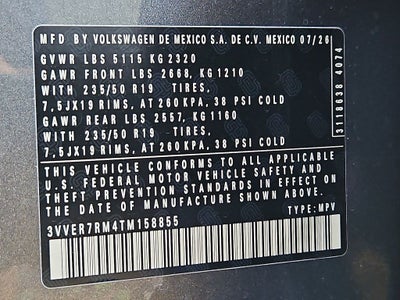 2026 Volkswagen Tiguan 2.0T SE