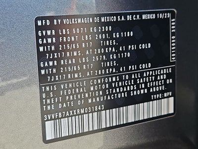 2024 Volkswagen Tiguan 2.0T S
