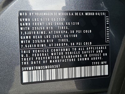 2025 Volkswagen Tiguan 2.0T SE