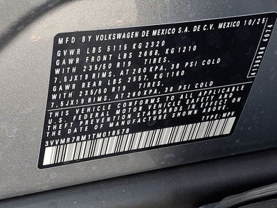 2026 Volkswagen Tiguan 2.0T SE