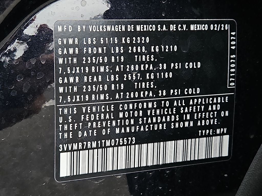 2026 Volkswagen Tiguan 2.0T SE