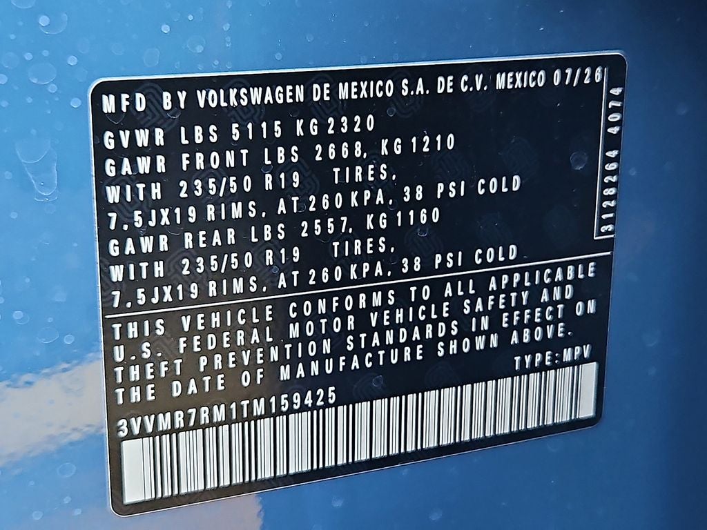 2026 Volkswagen Tiguan 2.0T SE
