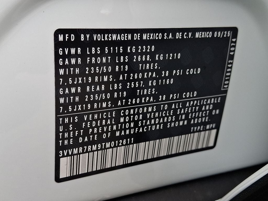 2026 Volkswagen Tiguan 2.0T SE