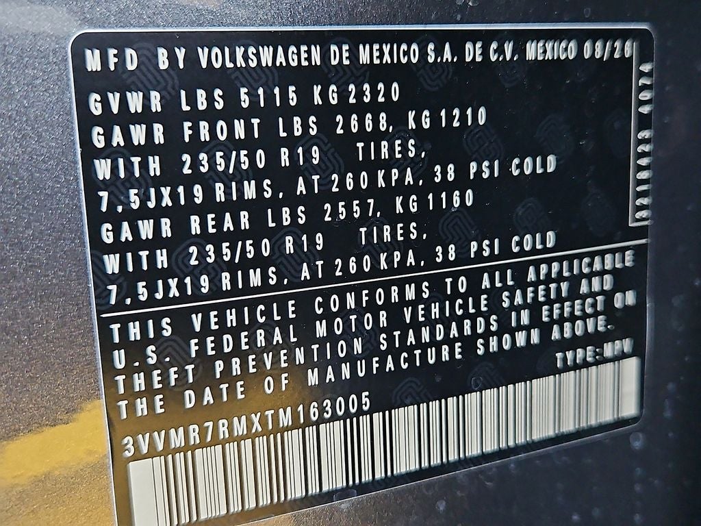 2026 Volkswagen Tiguan 2.0T SE