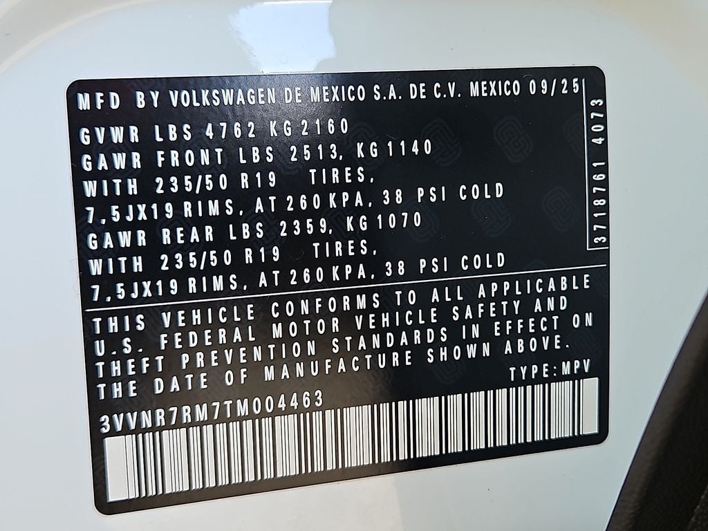 2026 Volkswagen Tiguan 2.0T SE