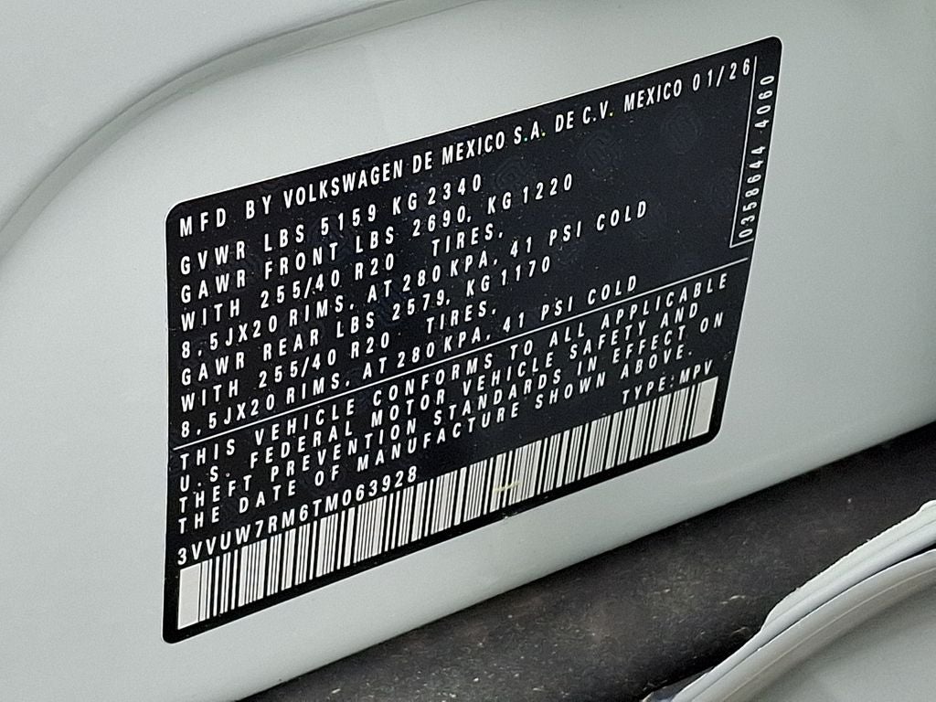 2026 Volkswagen Tiguan 2.0T SEL R-Line Turbo