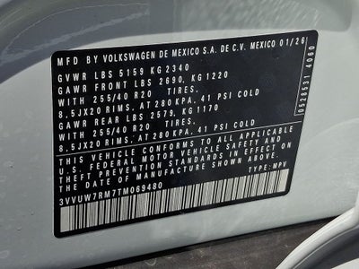 2026 Volkswagen Tiguan 2.0T SEL R-Line Turbo